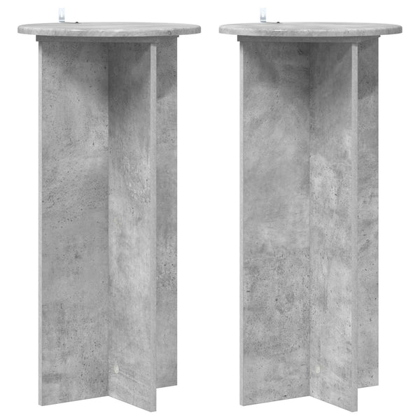 Kasviteline 2 kpl Betoninharmaa 40 x 40 x 80 cm Tekninen puu