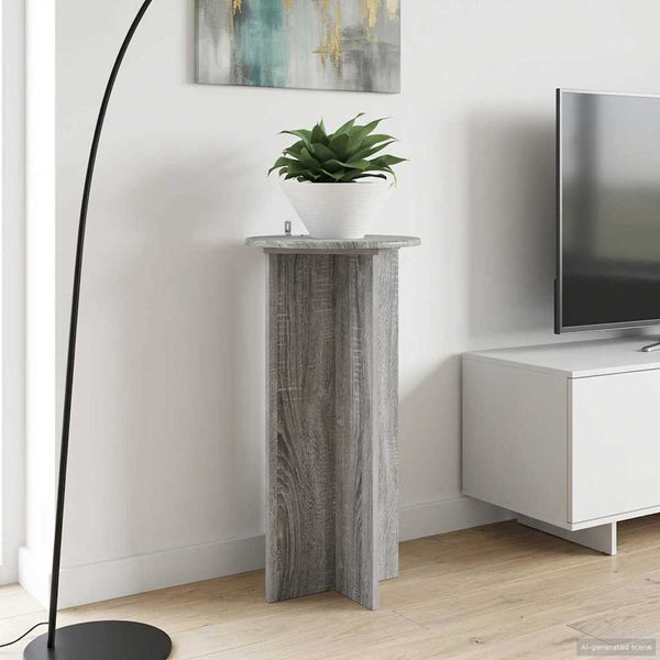 Kasviteline 2 kpl Harmaa sonoma 40 x 40 x 80 cm Tekninen puu