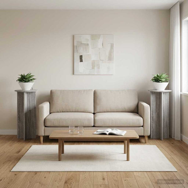 Kasviteline 2 kpl Harmaa sonoma 40 x 40 x 80 cm Tekninen puu