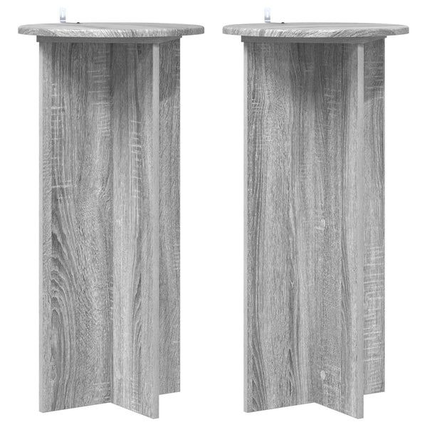 Kasviteline 2 kpl Harmaa sonoma 40 x 40 x 80 cm Tekninen puu