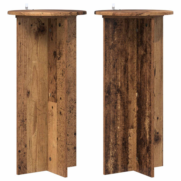 Kasviteline 2 kpl Vanha puu 40 x 40 x 80 cm Tekninen puu