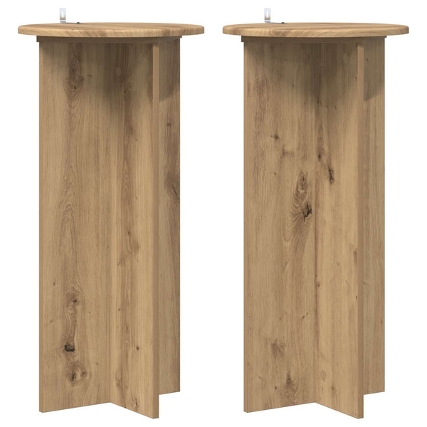 Kasviteline 2 kpl Artisaanitammi 40 x 40 x 80 cm Tekninen puu