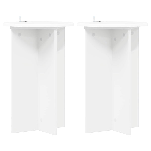 Kasviteline 2 kpl valkoinen Ø40 x 60 cm Tekninen puu