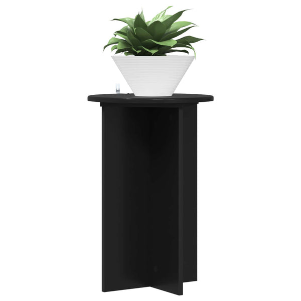 Kasviteline 2 kpl Musta Ø40 x 60 cm Tekninen puu