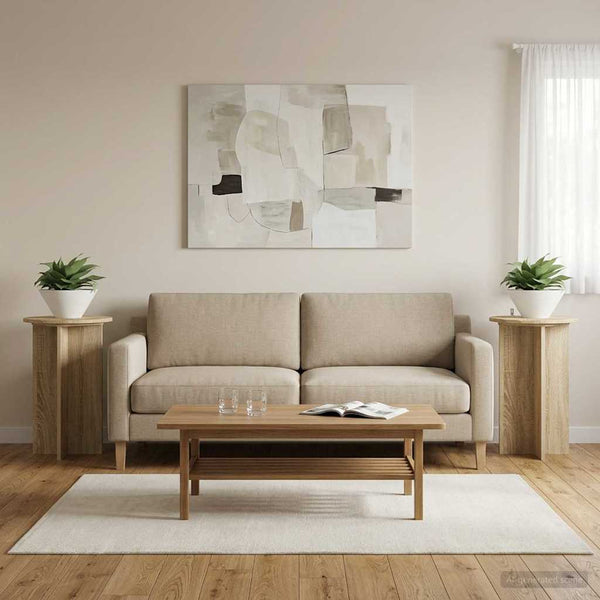 Kasviteline 2 kpl Sonoma-tammi Ø40 x 60 cm Tekninen puu
