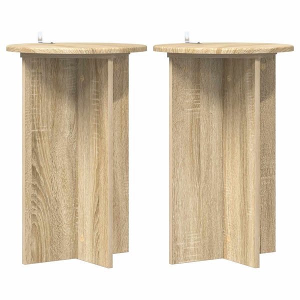Kasviteline 2 kpl Sonoma-tammi Ø40 x 60 cm Tekninen puu