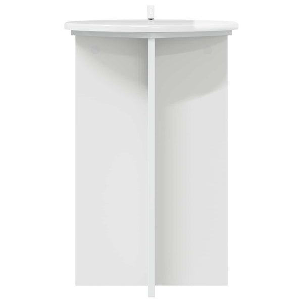 Kasviteline 2 kpl Korkeakiiltoinen valkoinen Ø40 x 60 cm