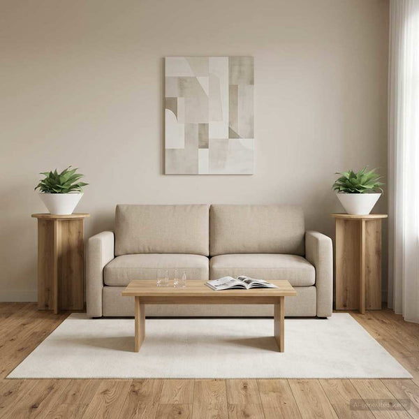 Kasviteline 2 kpl Artisaanitammi Ø40 x 60 cm Tekninen puu