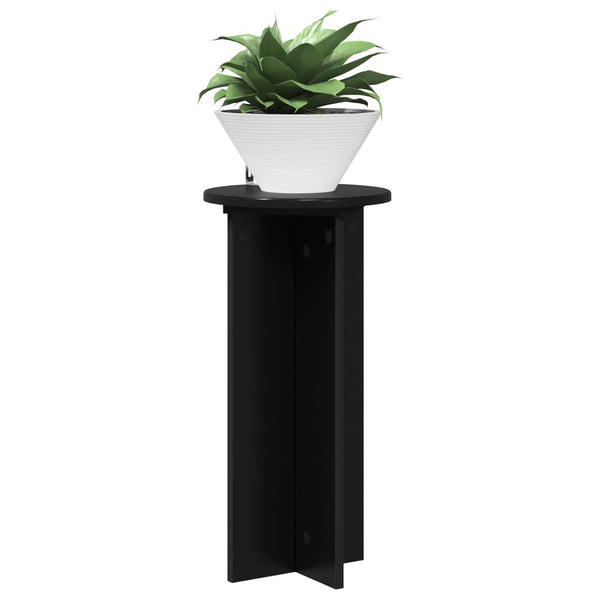 Kasviteline 2 kpl Musta 29,5 x 29,5 x 60 cm Tekninen puu
