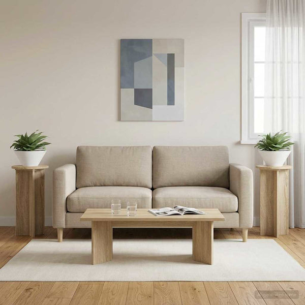 Kasviteline 2 kpl Sonoma-tammi 29,5 x 29,5 x 60 cm Tekninen puu