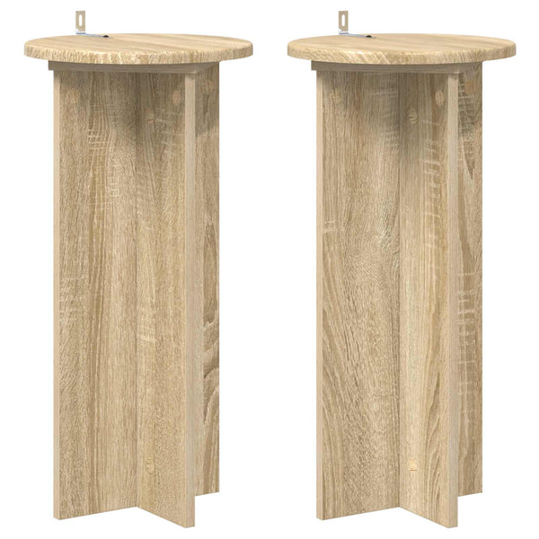 Kasviteline 2 kpl Sonoma-tammi 29,5 x 29,5 x 60 cm Tekninen puu