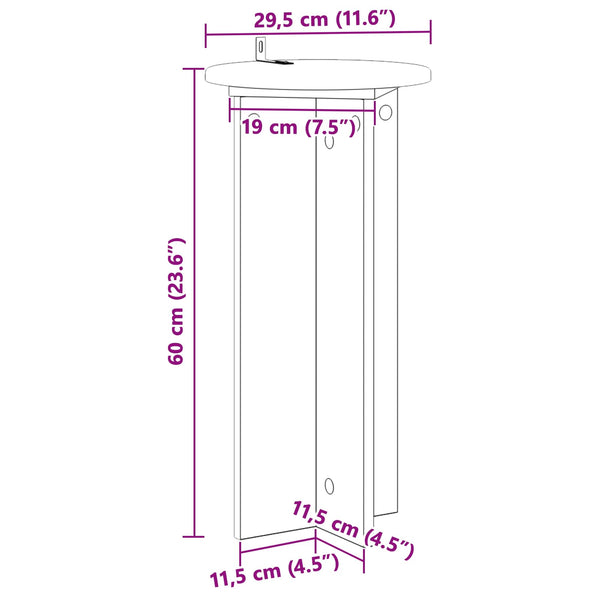 Kasviteline 2 kpl Betoninharmaa 29,5 x 29,5 x 60 cm