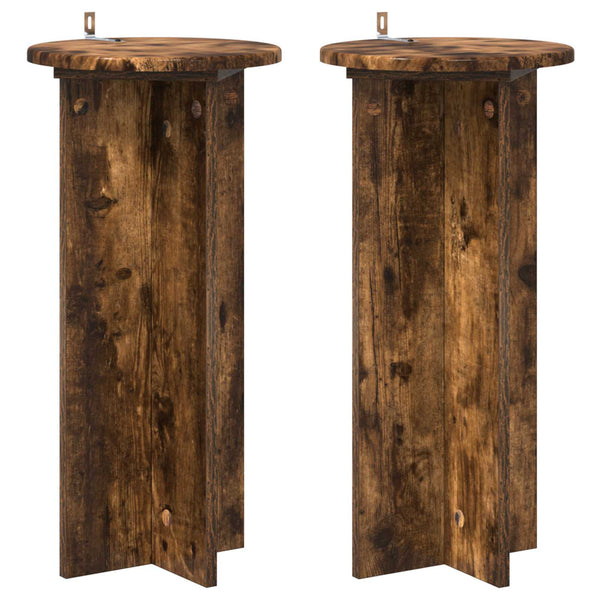 Kasviteline 2 kpl Savutammi 29,5 x 29,5 x 60 cm Tekninen puu