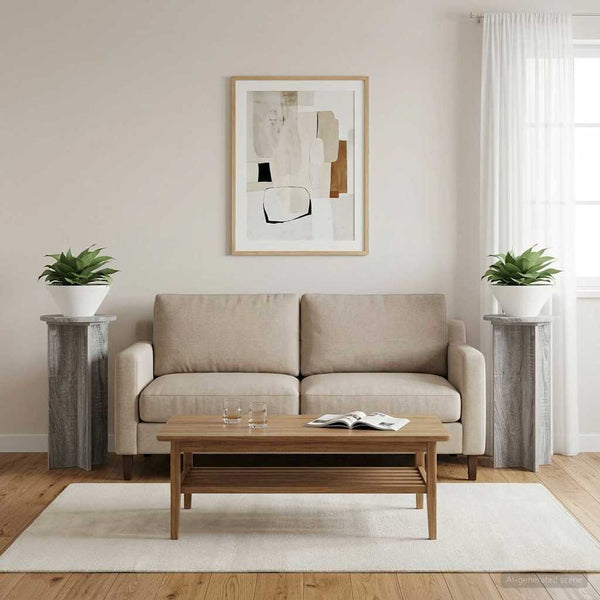 Kasviteline 2 kpl Harmaa sonoma 29,5 x 29,5 x 60 cm