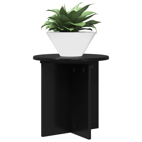 Kasviteline 2 kpl Musta 40 x 40 x 40 cm Tekninen puu