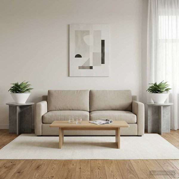 Kasviteline 2 kpl Betoninharmaa 40 x 40 x 40 cm Tekninen puu