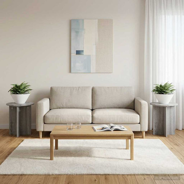 Kasviteline 2 kpl Harmaa sonoma 40 x 40 x 40 cm Tekninen puu