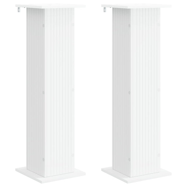 Kasviteline 2 kpl valkoinen 30,5 x 30 x 100,5 cm Tekninen puu