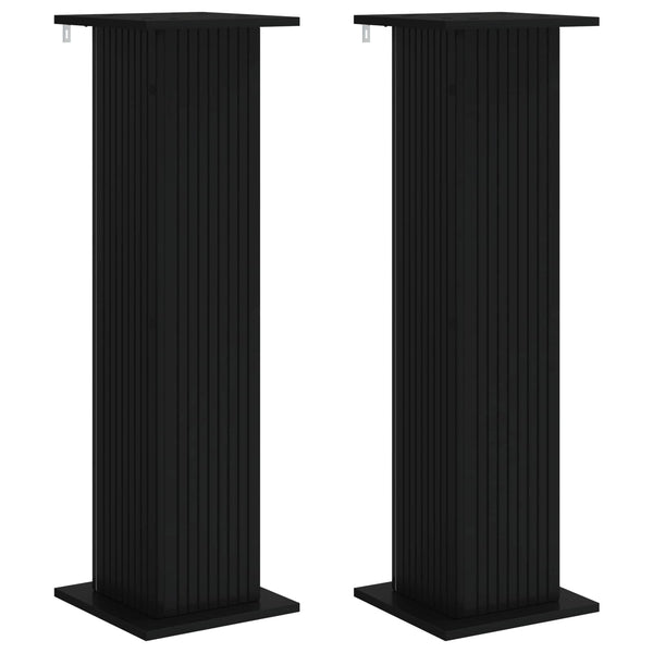 Kasviteline 2 kpl Musta 30,5 x 30 x 100,5 cm Tekninen puu