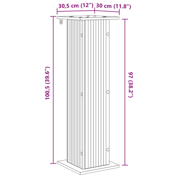 Kasviteline 2 kpl Savutammi 30,5 x 30 x 100,5 cm Tekninen puu
