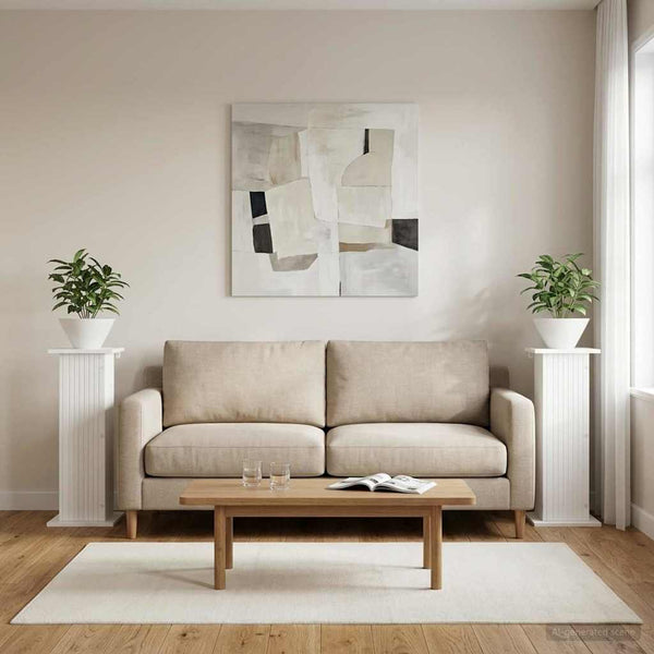 Kasviteline 2 kpl valkoinen 30,5 x 30 x 80,5 cm Tekninen puu