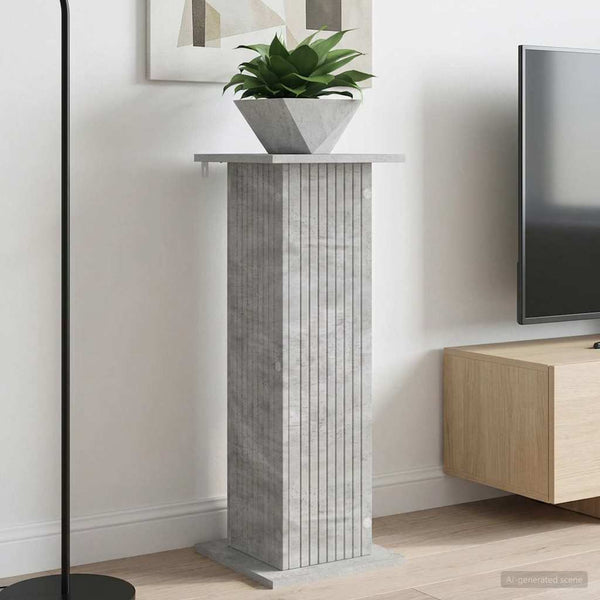 Kasviteline Betoninharmaa 30,5 x 30 x 80,5 cm Tekninen puu