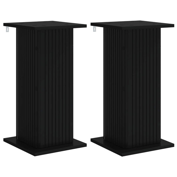 Kasviteline 2 kpl Musta 30,5 x 30 x 60,5 cm Tekninen puu