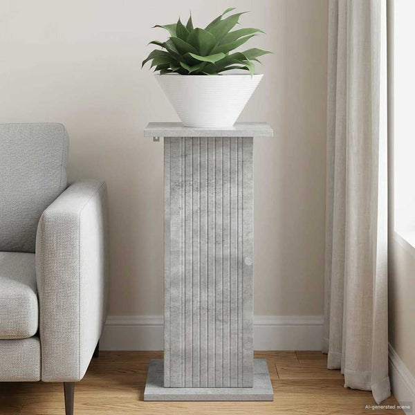 Kasviteline Betoninharmaa 30,5 x 30 x 60,5 cm Tekninen puu