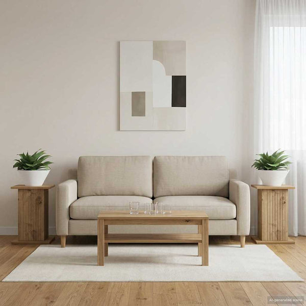 Kasviteline 2 kpl Artisaanitammi 30,5 x 30 x 43 cm Tekninen puu