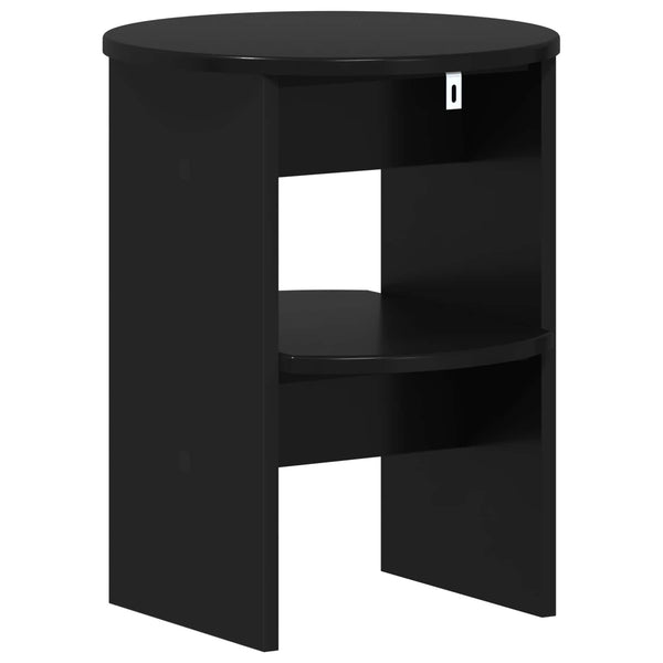 Sivukaappi Musta Ø40 x 50 cm Käsitelty puu