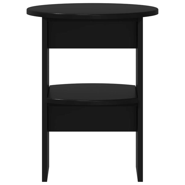 Sivukaappi 2 pcs Musta Ø40 x 50 cm Käsitelty puu