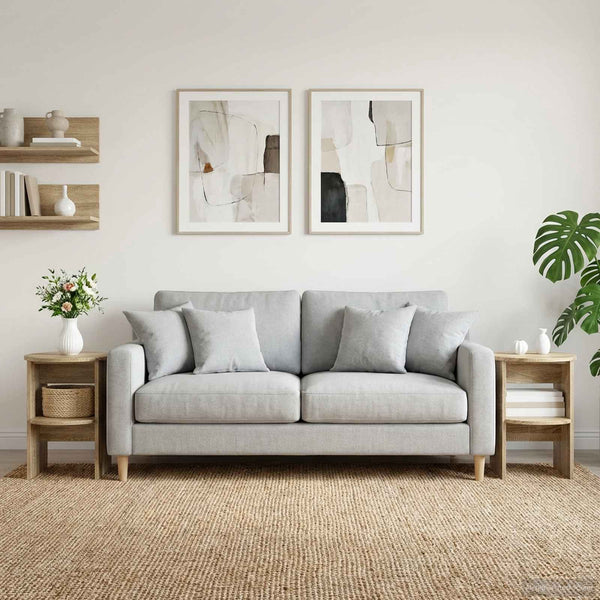 Sivukaappi 2 pcs Sonoman tammi Ø40 x 50 cm Käsitelty puu