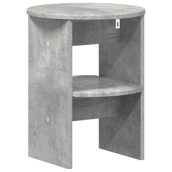 Sivukaappi 2 pcs Betoni Harmaa Ø40 x 50 cm Käsitelty puu