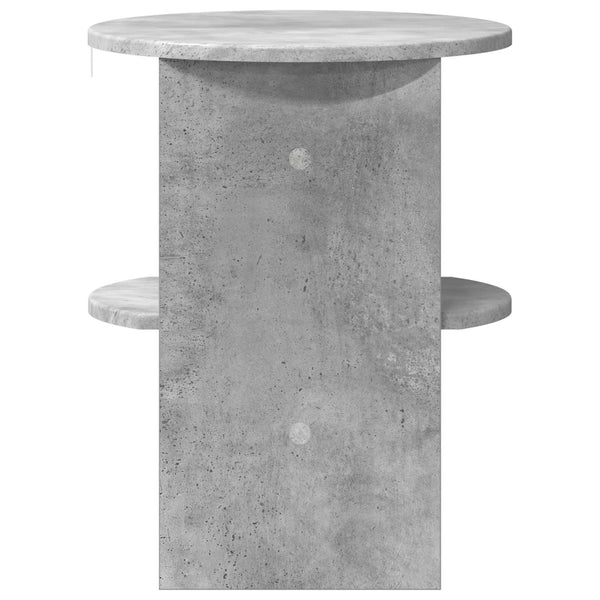 Sivukaappi 2 pcs Betoni Harmaa Ø40 x 50 cm Käsitelty puu