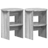 Sivukaappi 2 pcs Harmaa Sonoma Ø40 x 50 cm Käsitelty puu