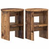 Sivukaappi 2 pcs Vanha puu Ø40 x 50 cm Käsitelty puu