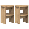 Sivukaappi 2 pcs Artisan Tammi Ø40 x 50 cm Käsitelty puu