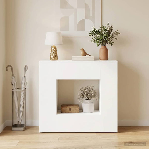 Console Table valkoinen 82 x 29 x 74 cm Tekninen puu