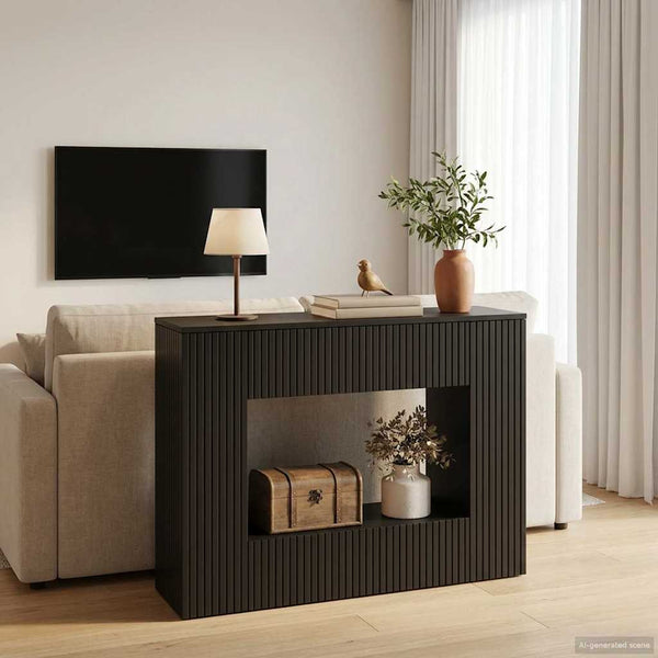 Konsolipöytä Musta 101 x 29 x 74 cm Käsitelty puu