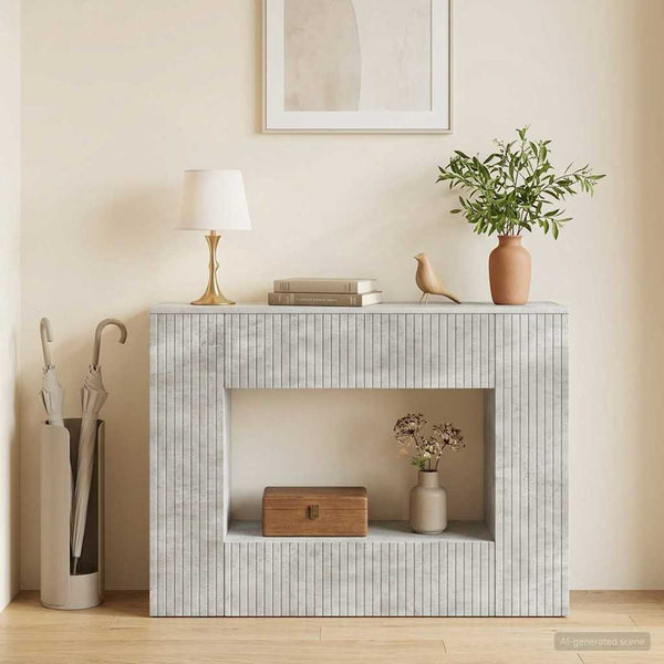Konsolipöytä Betoni Harmaa 101 x 29 x 74 cm Käsitelty puu