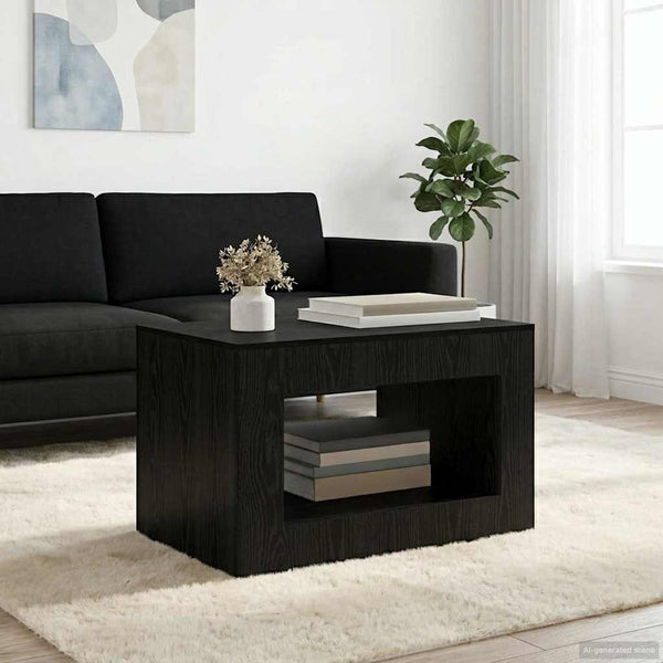 Coffee Table Musta tammi 80.5 x 50 x 50 cm Tekninen puu