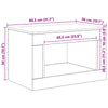 Coffee Table Musta tammi 80.5 x 50 x 50 cm Tekninen puu