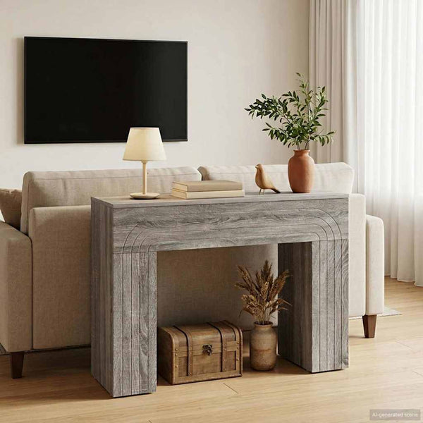 Sohvapöytä Harmaa sonoma 102 x 35 x 75 cm Tekninen puu