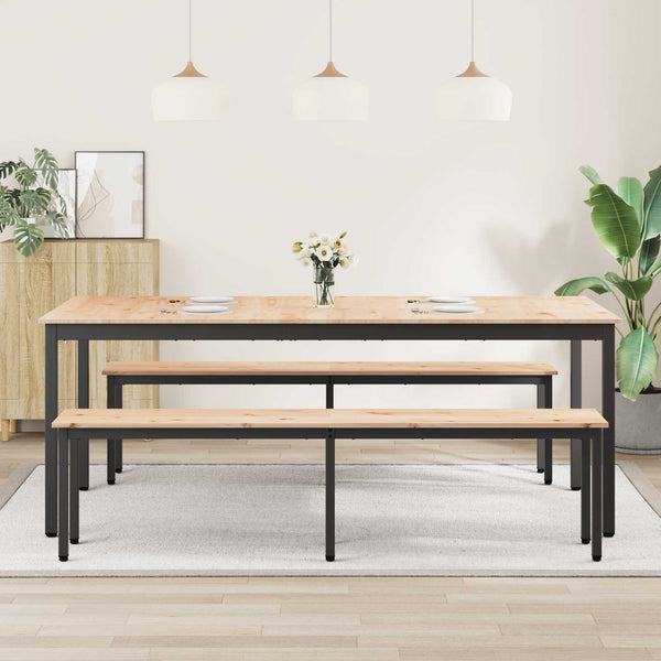 Ruokapöytä Luonnollinen 200 x 100 x 75 cm Massiivinen mänty