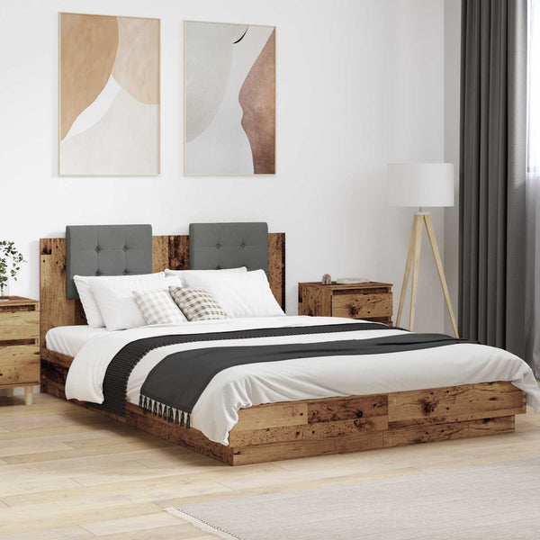 Sängyn runko päädyllä Vanha Puu 5FT King Size Tekninen puu