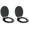 WC-istuin 2 pcs Musta 44 x 38 cm Tekninen puu