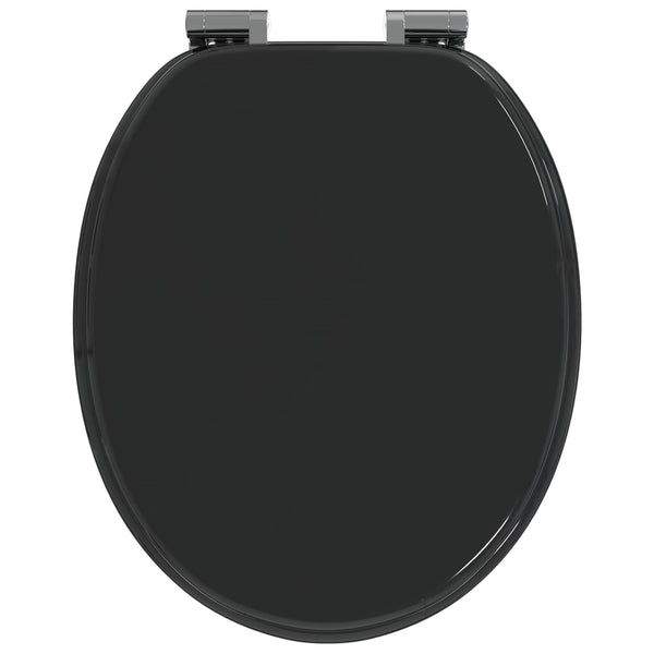 WC-istuin 2 pcs Musta 44 x 38 cm Tekninen puu