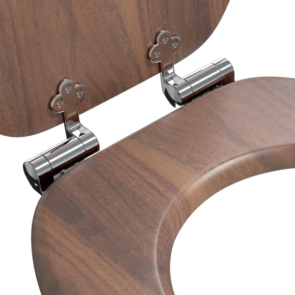 WC-istuin 2 pcs Ruskea 44 x 38 cm Tekninen puu