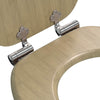 WC-istuin 2 pcs Vaalean bambun väri 44 x 38 cm Tekninen puu