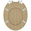 WC-istuin 2 pcs Vaalean bambun väri 44 x 38 cm Tekninen puu
